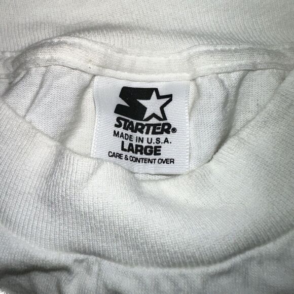 Starter 1997 Pro Football Hall Of Fame T-Shirt Men’s Size Large White NFL 90’s - Picture 2 of 6